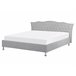 Beliani Cama com armazenamento Poliéster METZ 192x215 Cinza Claro