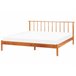 Beliani Cama com estrado Pinho BARRET 196x209 Castanho