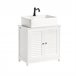 Armário de lavatório com 2 portas FRG237-W SoBuy 60 Branco