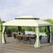 Pérgola de Jardim Alumínio e Poliéster Outsunny 390x290 Bege
