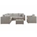 Beliani Conjunto lounge CONTARE Cinza Claro