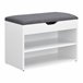 Banco de sapatos Gentofte para 4 pares em aglomerado 60 Branco/cinza