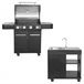 Cozinha exterior modular Preto