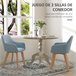 Cadeiras de Sala de Jantar Azul