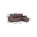 Chaise longue de pele sintética com cama HARRY Chocolate