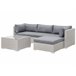 Beliani Conjunto lounge SANO Cinza Claro