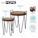 Well Home Conjunto de 2 mesas de centro Natural