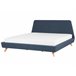 Beliani Cama com estrado Poliéster VIENNE 200x220 Cinza Escuro