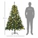 Árvore de Natal Artificial PVC e Metal HOMCOM, casa - natal Verde