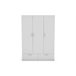 Roupeiro OSLO portas batentes e 2 gavetas 144x200cm branco Branco