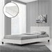 [Corium] Cama moderna em pele sintética Albacete - com colchão 149x210 Branco