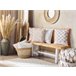 Beliani Almofada decorativa MEADIA Branco/ Bege