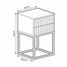 Mesa de centro STYLE 40cm com duas gavetas lacadas a branco Branco