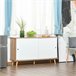 Aparador de Cozinha MDF, Metal HOMCOM 130 Castanho