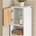 Armário alto de casa de banho 1 porta BZR74-W SoBuy Branco