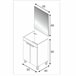 Armário de casa de banho com 2 portas e espelho Dkolaro 50 Branco