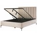 Beliani Cama com armazenamento Veludo SEZANNE 170x215 Rosa