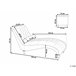 Beliani Chaise longue Terciopelo MURET Bege