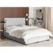 Beliani Cama com armazenamento Veludo LIEVIN 165x217 Azul Marino