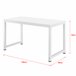 Mesa de trabalho Mesa de trabalho Herning Aço/Aço carbono/Aglomerado 120x60 Branco
