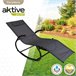 Espreguiçadeira de jardim antracite com almofada Aktive Cinza