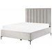 Beliani Cama con almacenaje Terciopelo SEZANNE 150x215 Azul Marino