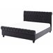 Beliani Cama com estrado Veludo AVALLON 152x233 Preto