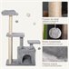 Arranhador para Gatos Aglomerado e Sisal PawHut Cinza