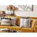 Beliani Almofada decorativa HELICONIA 45x45 Cinza