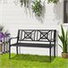 Banco de Jardim Aço Outsunny 128x62 Preto