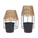 Beliani Conjunto de 2 vasos para plantas BORAGO Castanho Claro