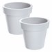 2x lofly plástico pote Branco