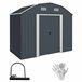 Abrigo de Exterior Aço galvanizado Outsunny Cinza