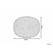 Pufe redondo em tricot branco e azul 50 x 35 cm CONRAD Branco/ Bege