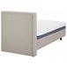 Beliani Cama com estrado Poliéster DUKE 92x216 Bege