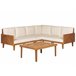 Beliani Conjunto lounge Madeira de acácia BARATTI Bege