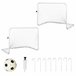 Conjunto de 2 mini gols de futebol Aço (Q195), tetrolon HOMCOM Conjunto de 2 mini gols de futebol Aço (Q195), tetrolon HOMCOM Branco