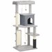 Arranhador para Gatos Melamina de Madeira e Sisal PawHut Cinza
