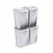 WELL HOME Conjunto de 4 lixeiras-lixeira 35L Branco