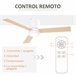 Ventoinha de Teto Metal, MDF e Vidro HOMCOM Branco