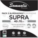 Conjunto de 2 almofadas de fibra SUPRA 70cm Branco