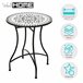 Mesa bistrô com design de mosaico Well Home Preto