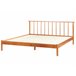 Beliani Cama com estrado Pinho BARRET 196x209 Castanho
