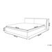 Beliani Cama com estrado Poliéster PARIS 195x228 Cinza