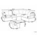 Beliani Conjunto lounge RIMA III Cinza