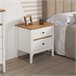  Mesa de cabeceira Luca 2 gavetas 46 Branco