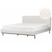 Beliani Cama com estrado Bouclé CORIO Branco/ Bege