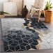 ANDRE 1171 Tapete cubo rico antiderrapante 120x170 Preto