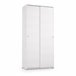 Armário 2 portas com efeito madeira 90 Branco