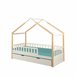 Cama nido de madeira maciça WOOD 90x190 cm em branco natural Branco/ Madeira